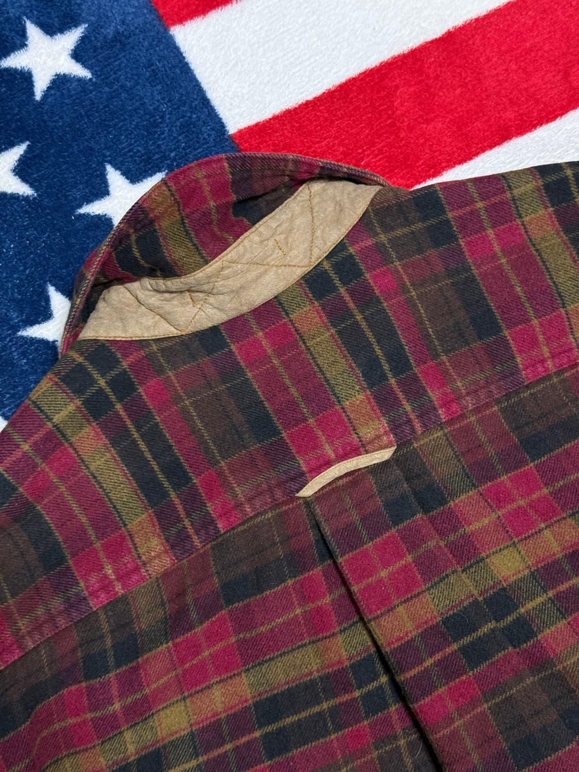 오비스헤비플란넬셔츠 Orvis flannel shirt 스웨이드엘보패치 상품이미지8