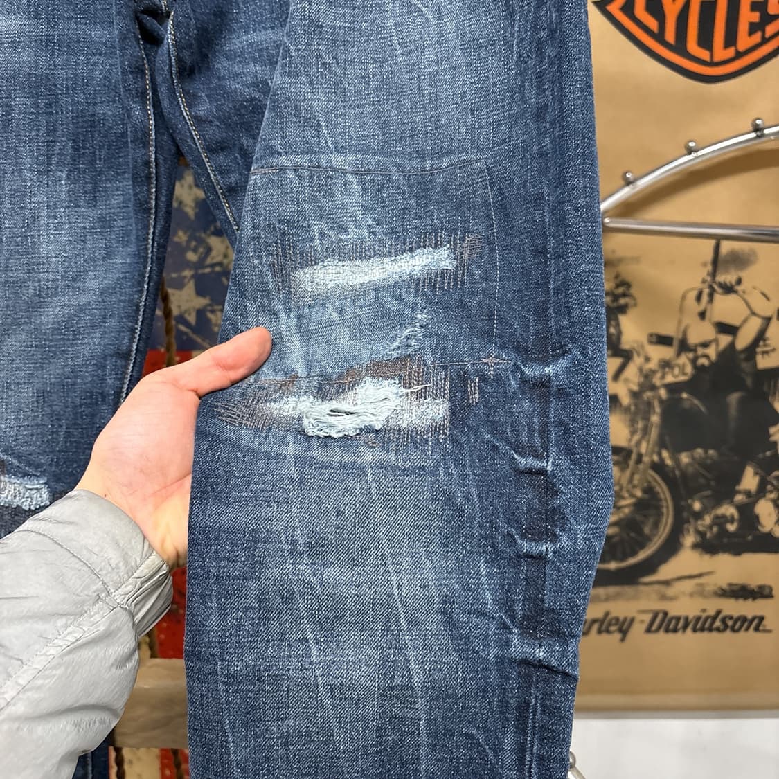 폴로 랄프로렌 빈티지 워시드 리페어드 데님팬츠 N941   상품이미지5