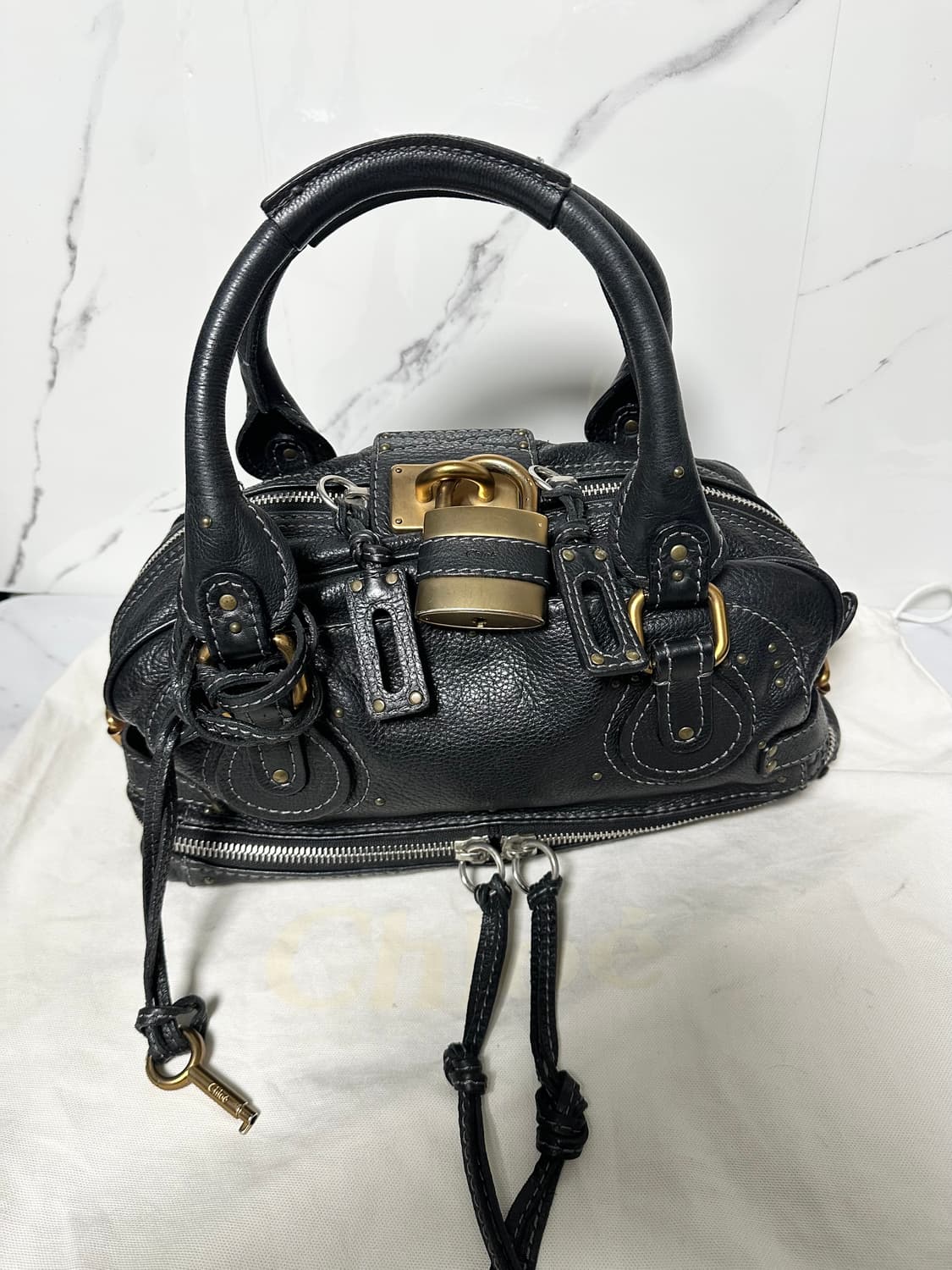 [A+ 정품] 끌로에 패딩턴백 블랙 금장 상품이미지7