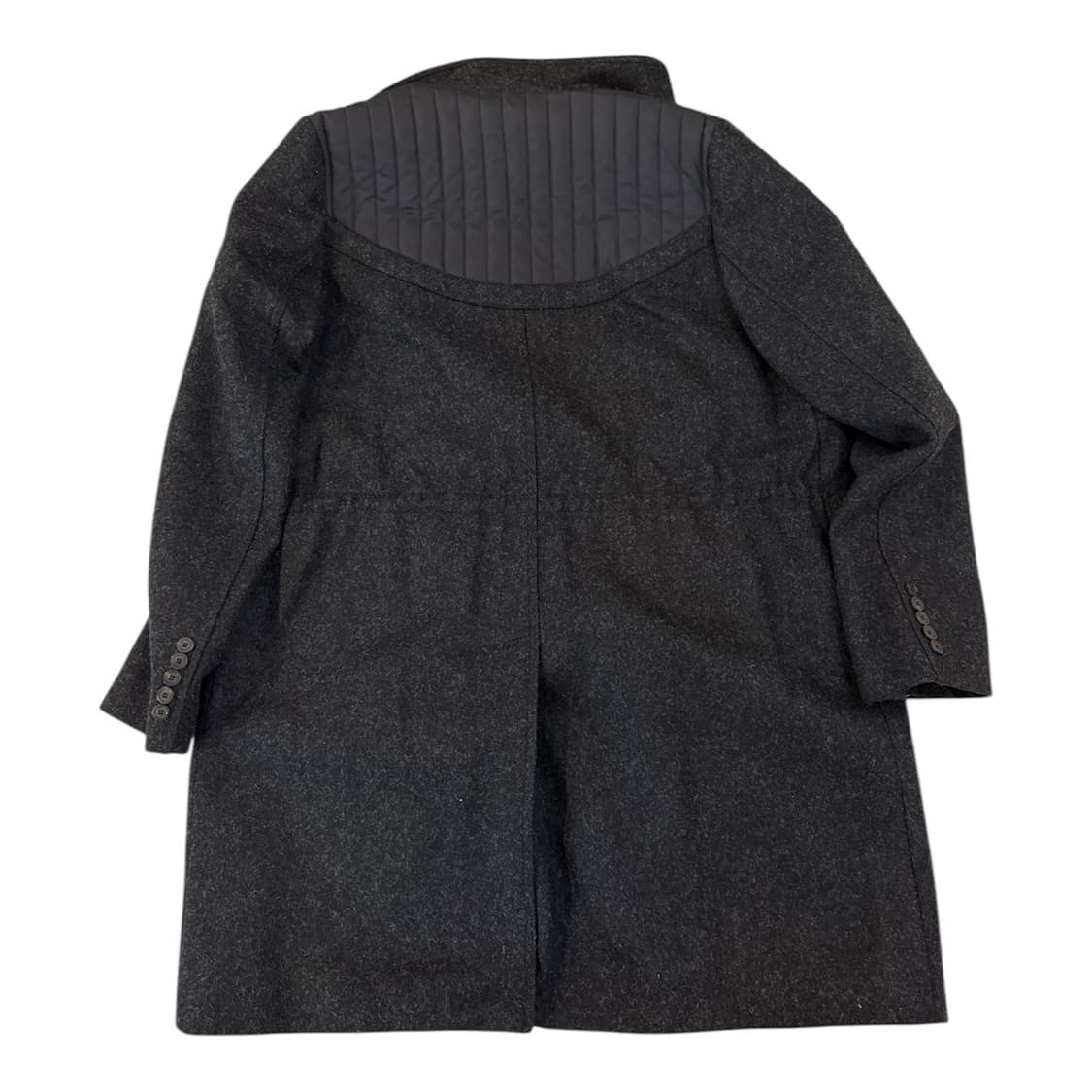 우영미 12FW 해리스 트위드 헤링본 하이넥 울 코트 상품이미지2