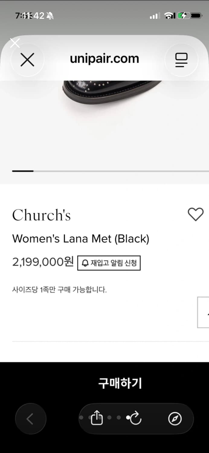 처치스 여성용 Lana Met 블랙 더블 몽크 스트랩 구두 상품이미지5