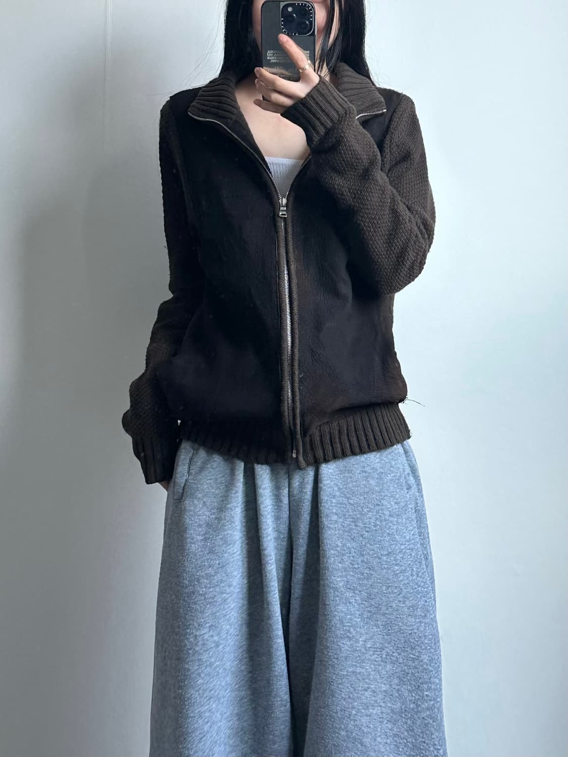 Hugo boss 브라운 니트 집업 상품이미지1