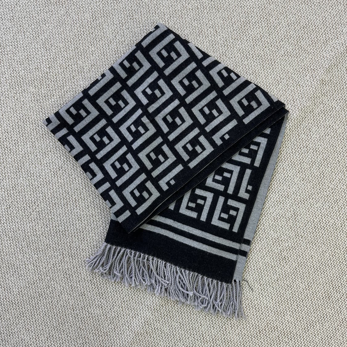 실측확인 주카 패턴 울 스카프 0331D 상품이미지1