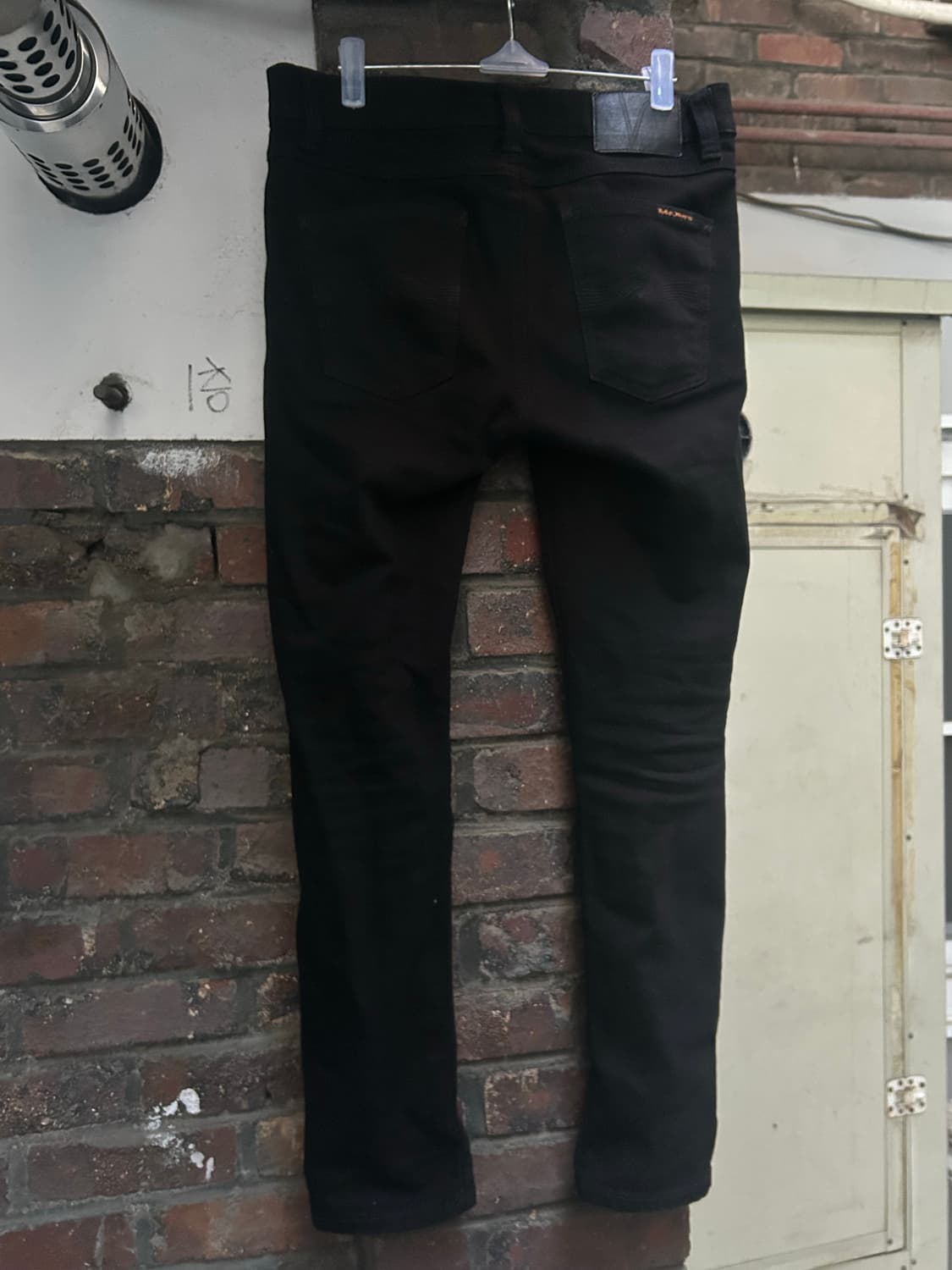 2000s 누디진 슬림핏 블랙 락시크 팬츠 상품이미지2