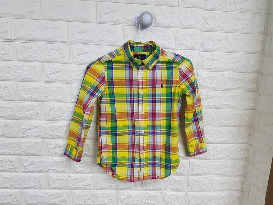 폴로 체크남방 키즈5사이즈 115/60 상품이미지1