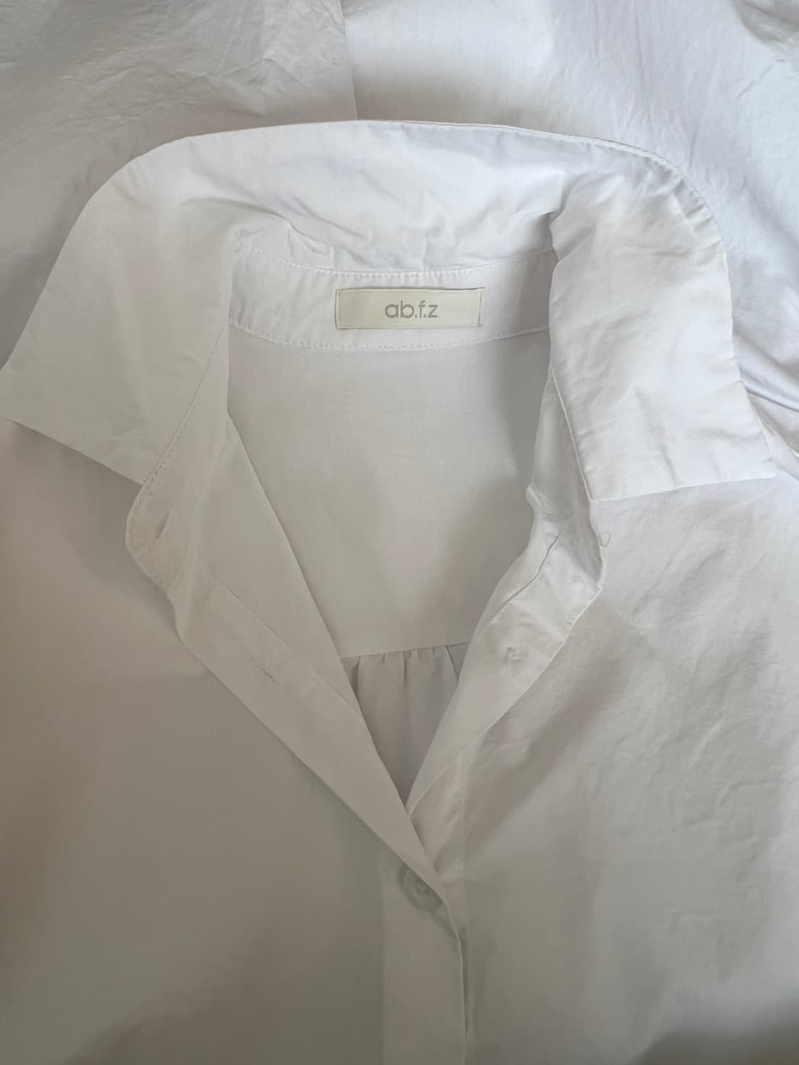 에이비에프지 abfz 여성 화이트 롱셔츠원피스 상품이미지5