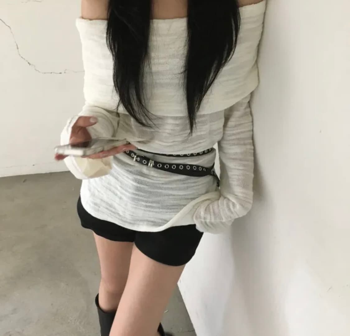 에이블리 127room 오프숄더 니트  상품이미지1