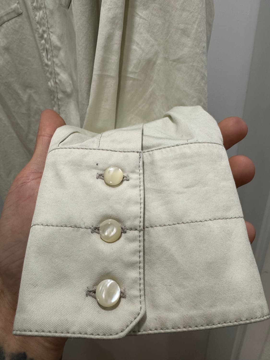 르메르 웨스턴 셔츠 (화이트실버버치 컬러/50사이즈) 상품이미지5