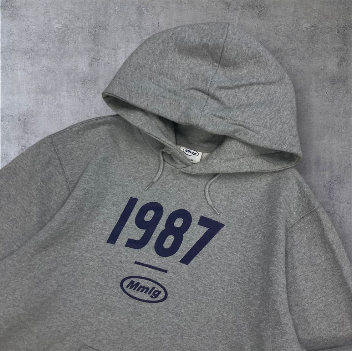 Mmlg 그레이 컬러 빅로고 후드티 상품이미지2