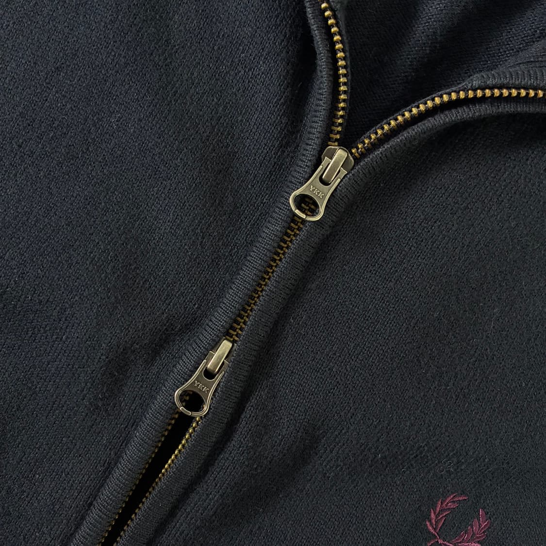 Fred perry  프레드페리 자수 해링턴 니트 집업 상품이미지4