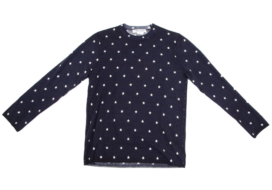꼼데가르송 별 니트 Pilling Wool Star Knit Navy 상품이미지2