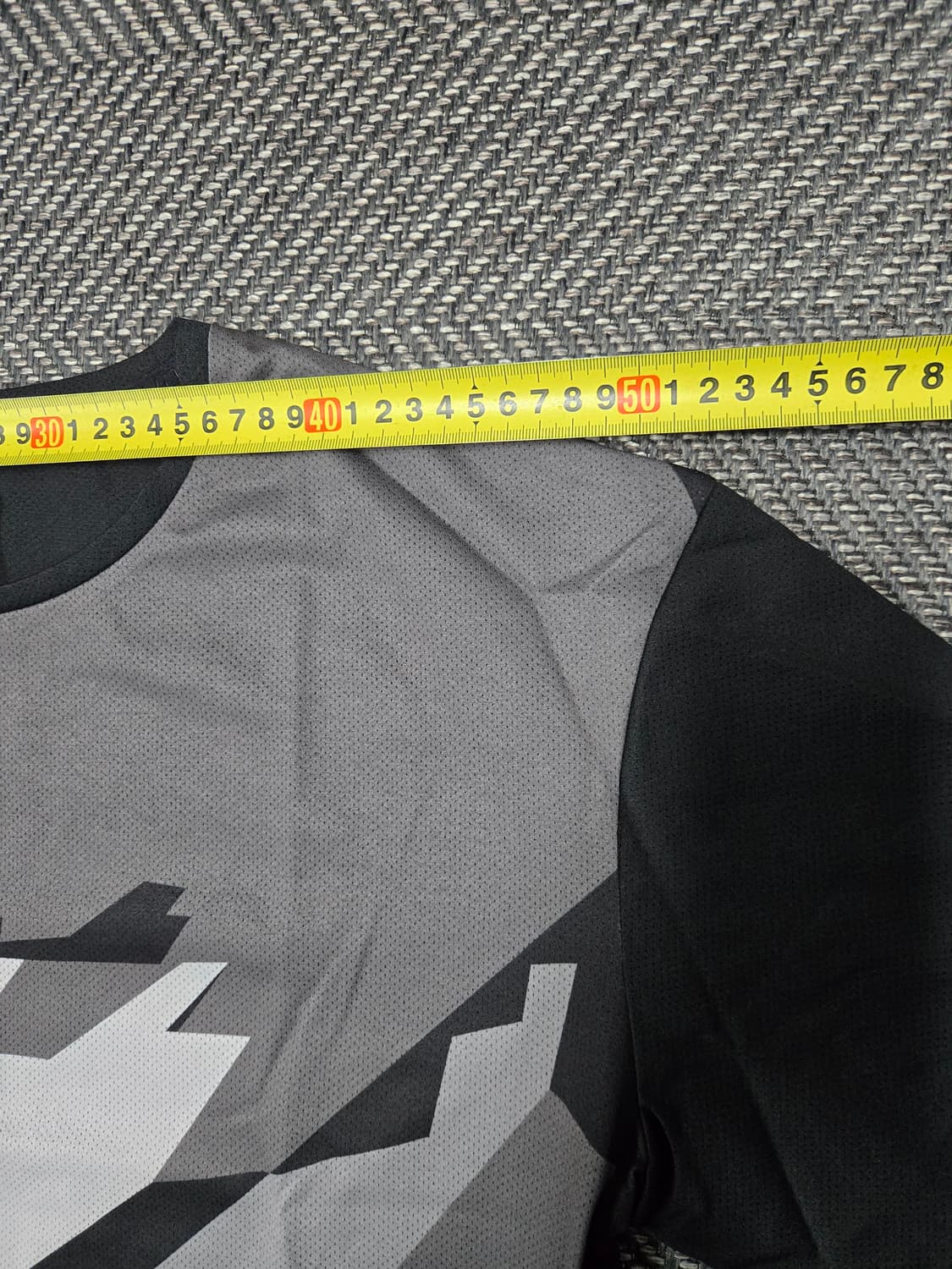 스파이더 크롭 반팔 티셔츠 블랙/그레이 상품이미지5