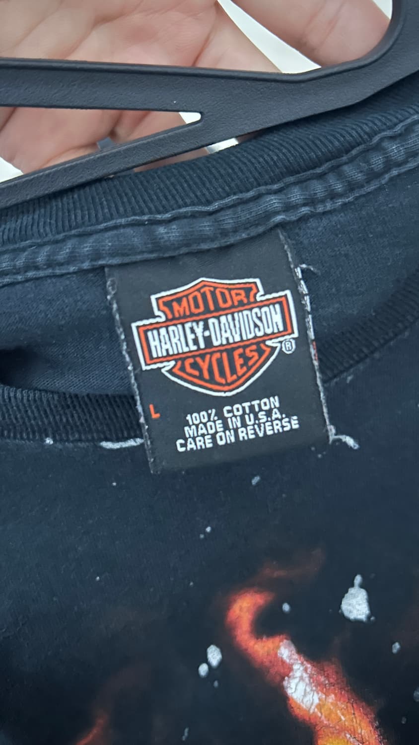 할리데이비슨 빈티지 롱슬리브 플레임 2000년대 초기 생산 상품이미지4