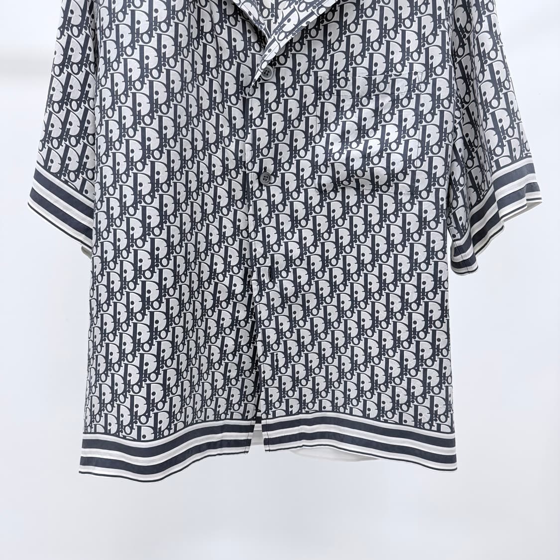 [A+급/42] 디올 오블리크 자카드 실크 반팔 셔츠 상품이미지3