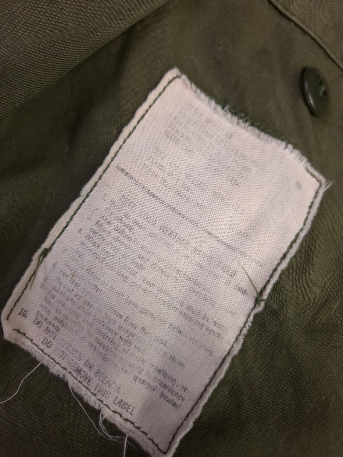 오리지날 미군 70's 지급용 3세대 M-65 필드 야상 상품이미지3