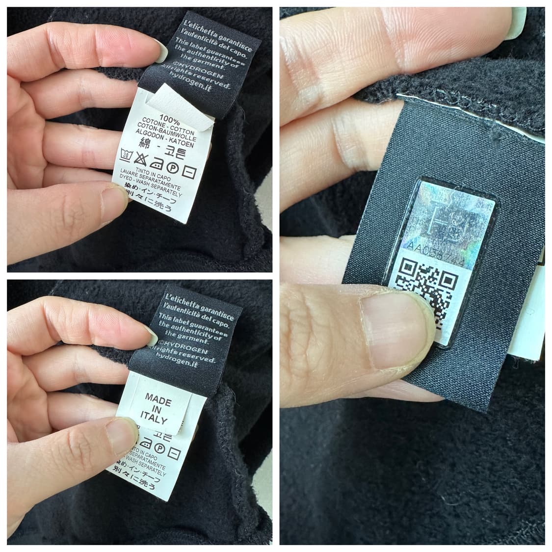 하이드로겐 로봇 스컬 프린팅 블루종 블랙 L 상품이미지10