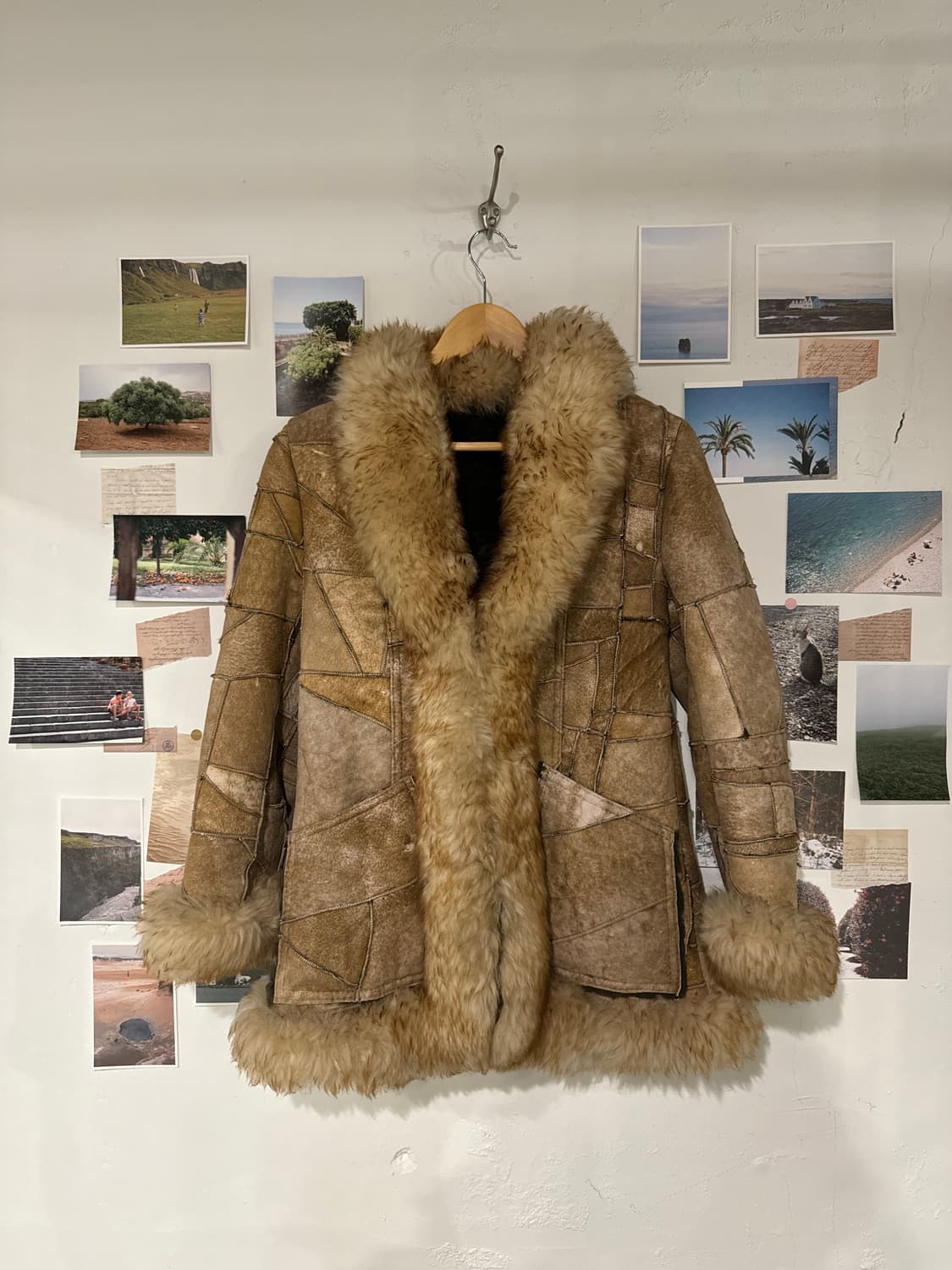 스웨이드 패치 퍼 자켓 상품이미지1