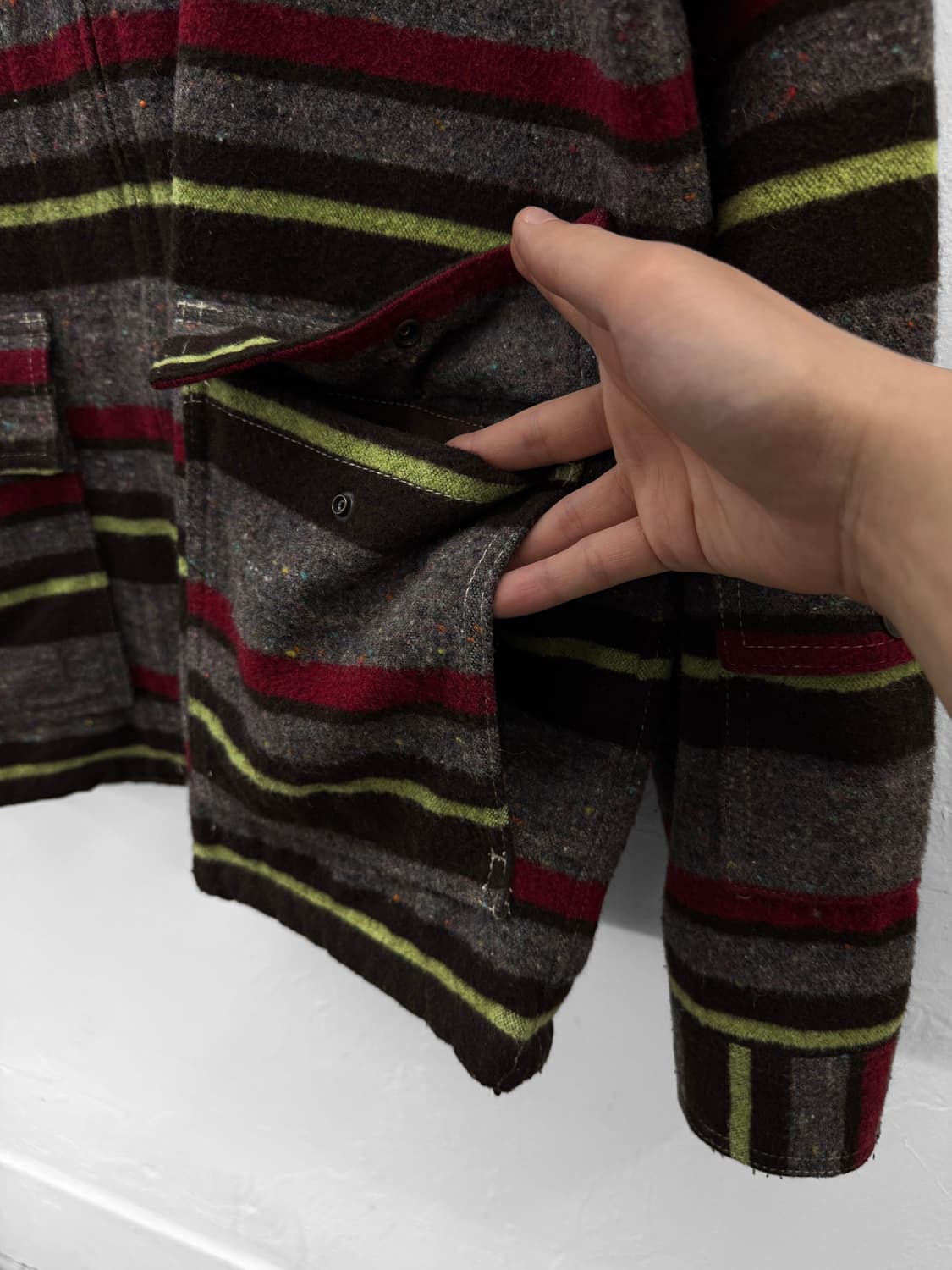 ku usa 스트라이프 울 후드집업 상품이미지4