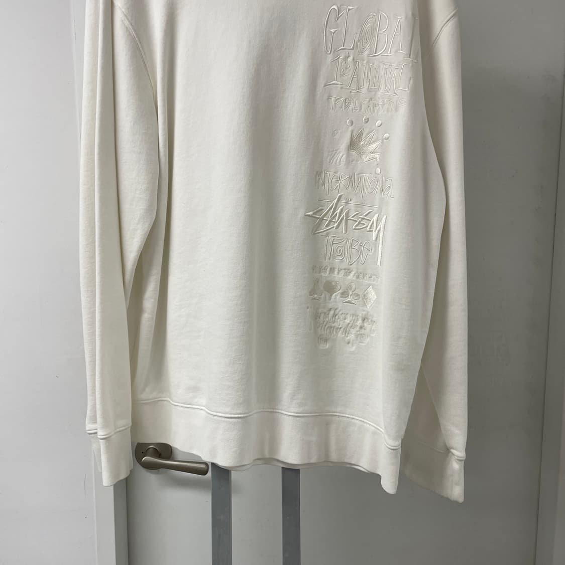 스투시 화이트 맨투맨 L 상품이미지3