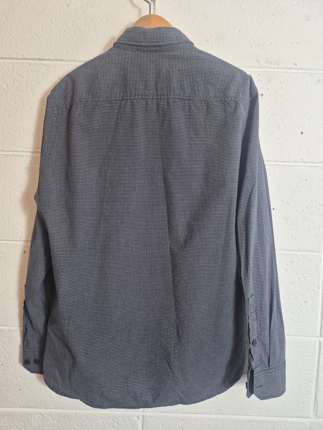 100 )라코스테 긴팔 셔츠 네이비 체크 40호 상품이미지4