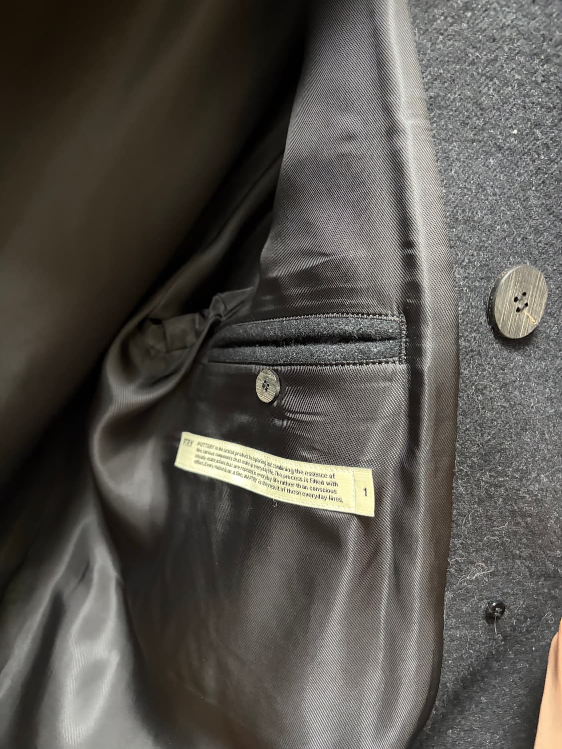 포터리 멜톤 울 피코트 1 상품이미지5