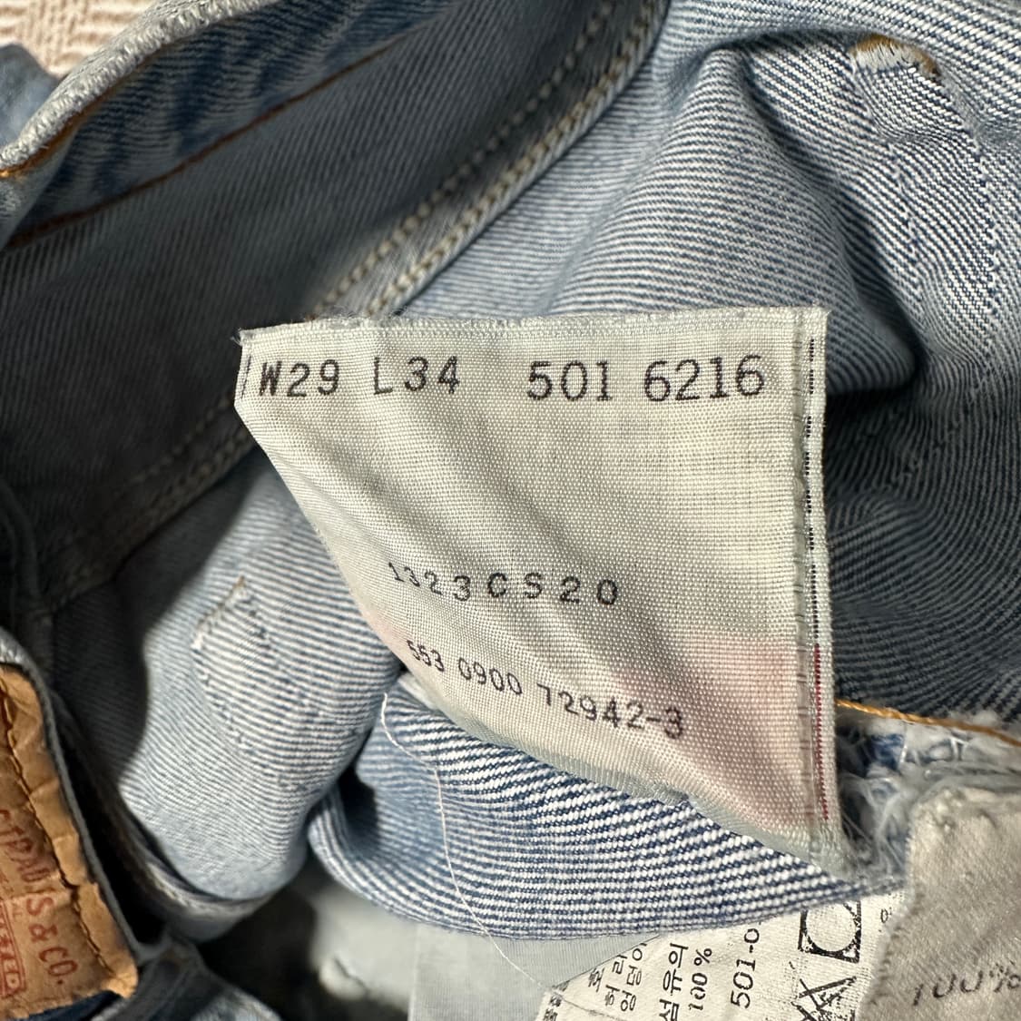 LEVI'S 501 00's usa made denim jeans 상품이미지4