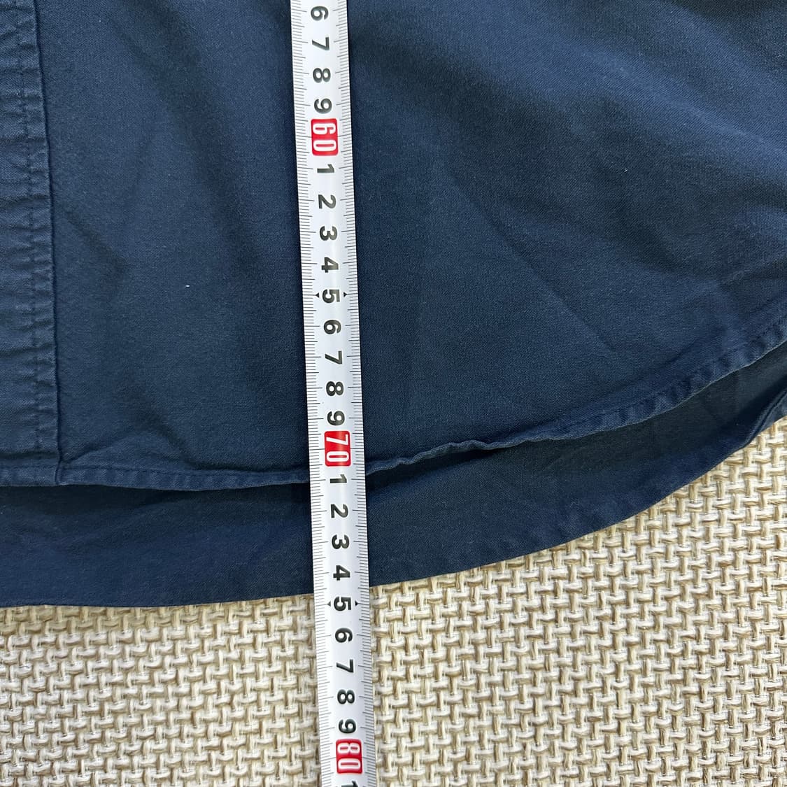 XL 유니클로 네이비 코튼 긴팔 셔츠 0429D 상품이미지6