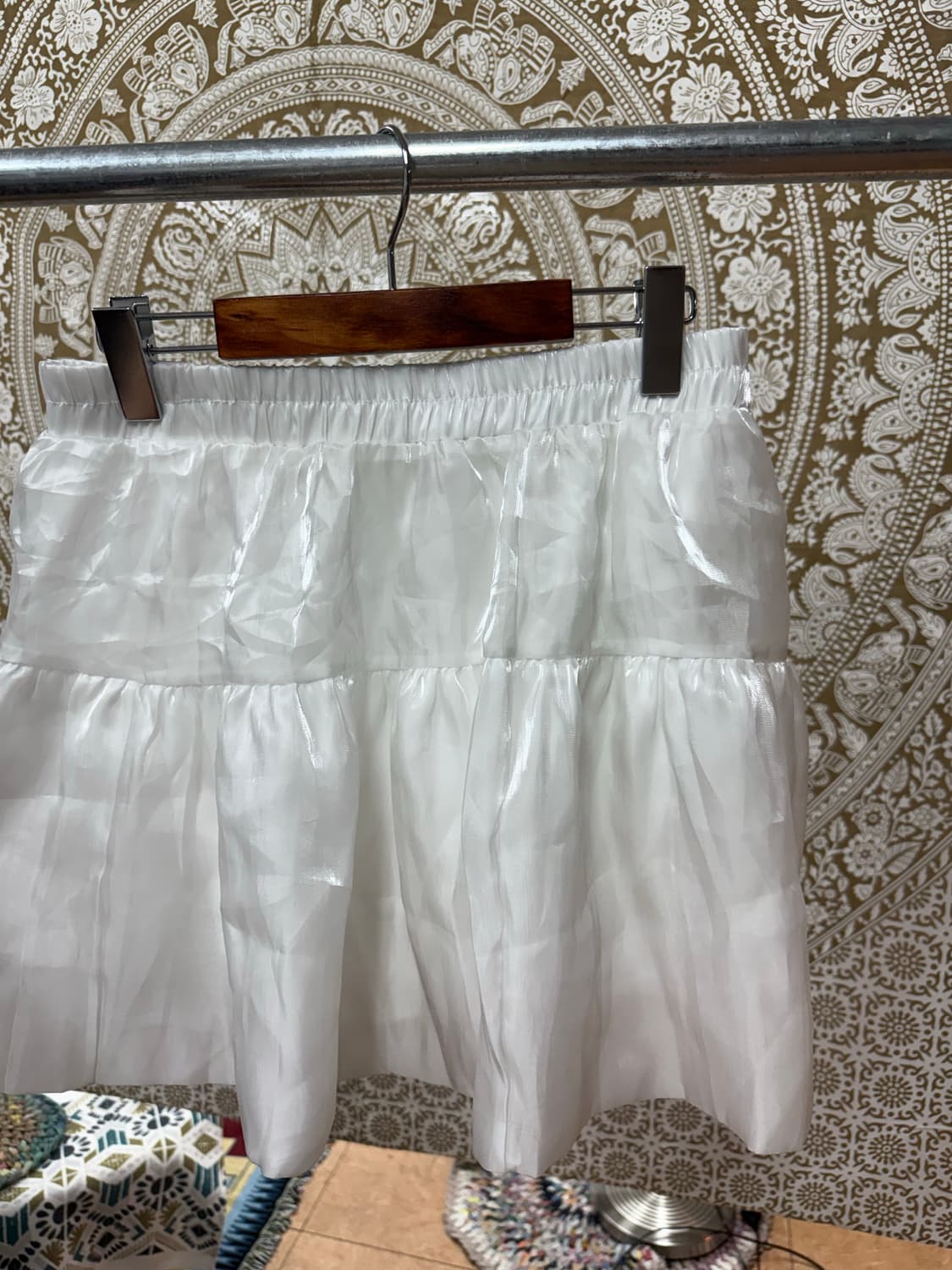 빈티지 여성 새틴 밴딩 미니스커트 (Z1035) 상품이미지4