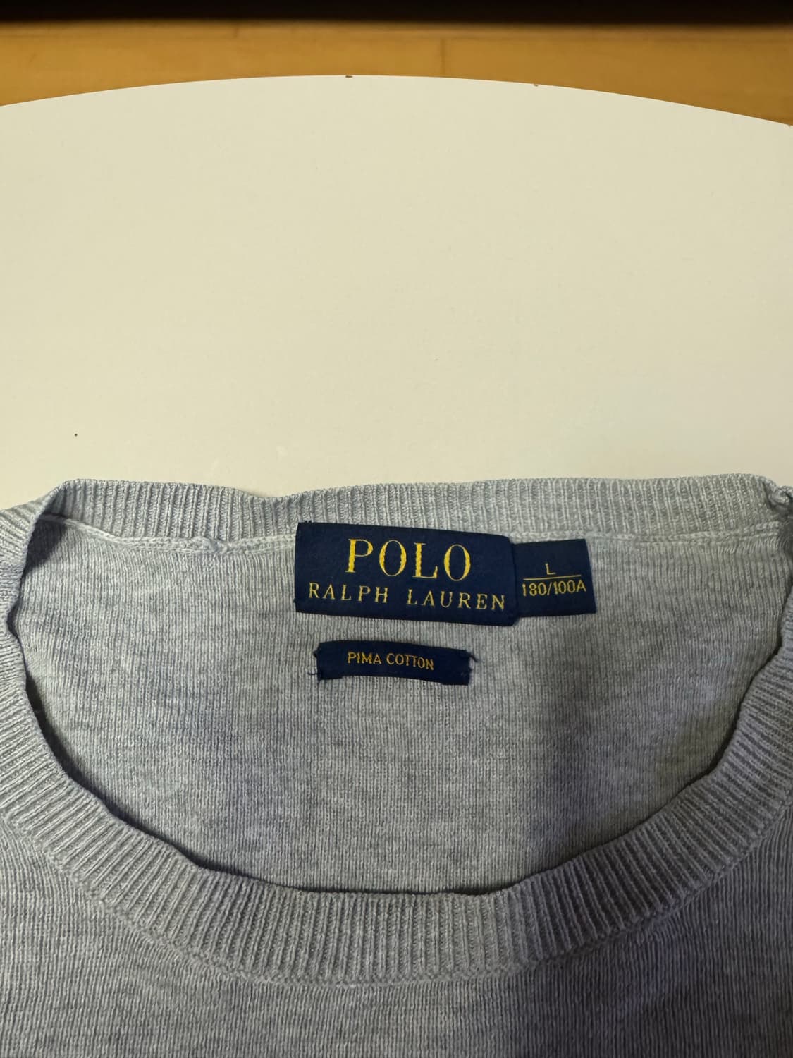 폴로 랄프로렌 피마 코튼 회색 그레이 니트 L 상품이미지2