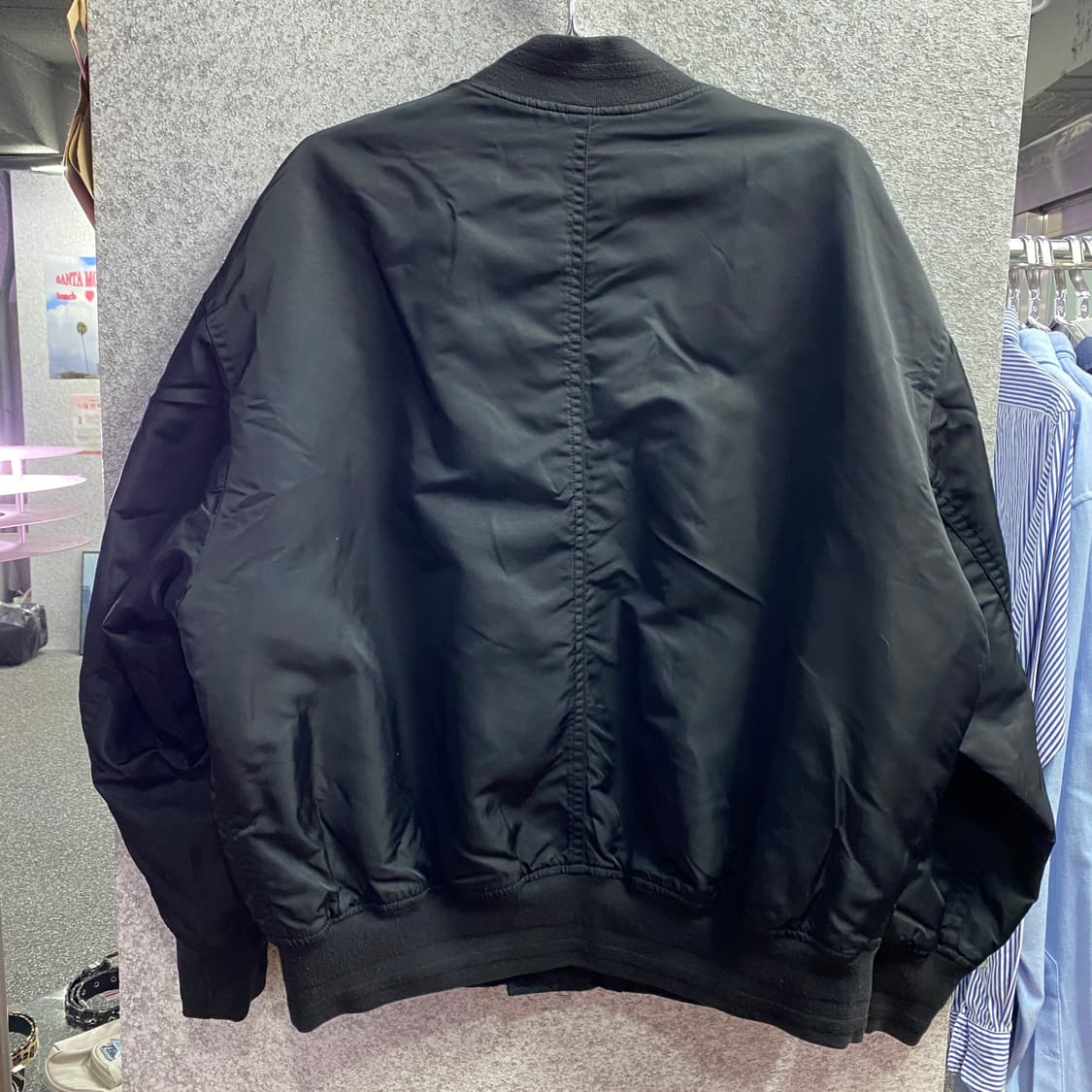 MLB 베이직 미디움로고 블랙 패디드 베이스볼 점퍼 B3896 상품이미지5