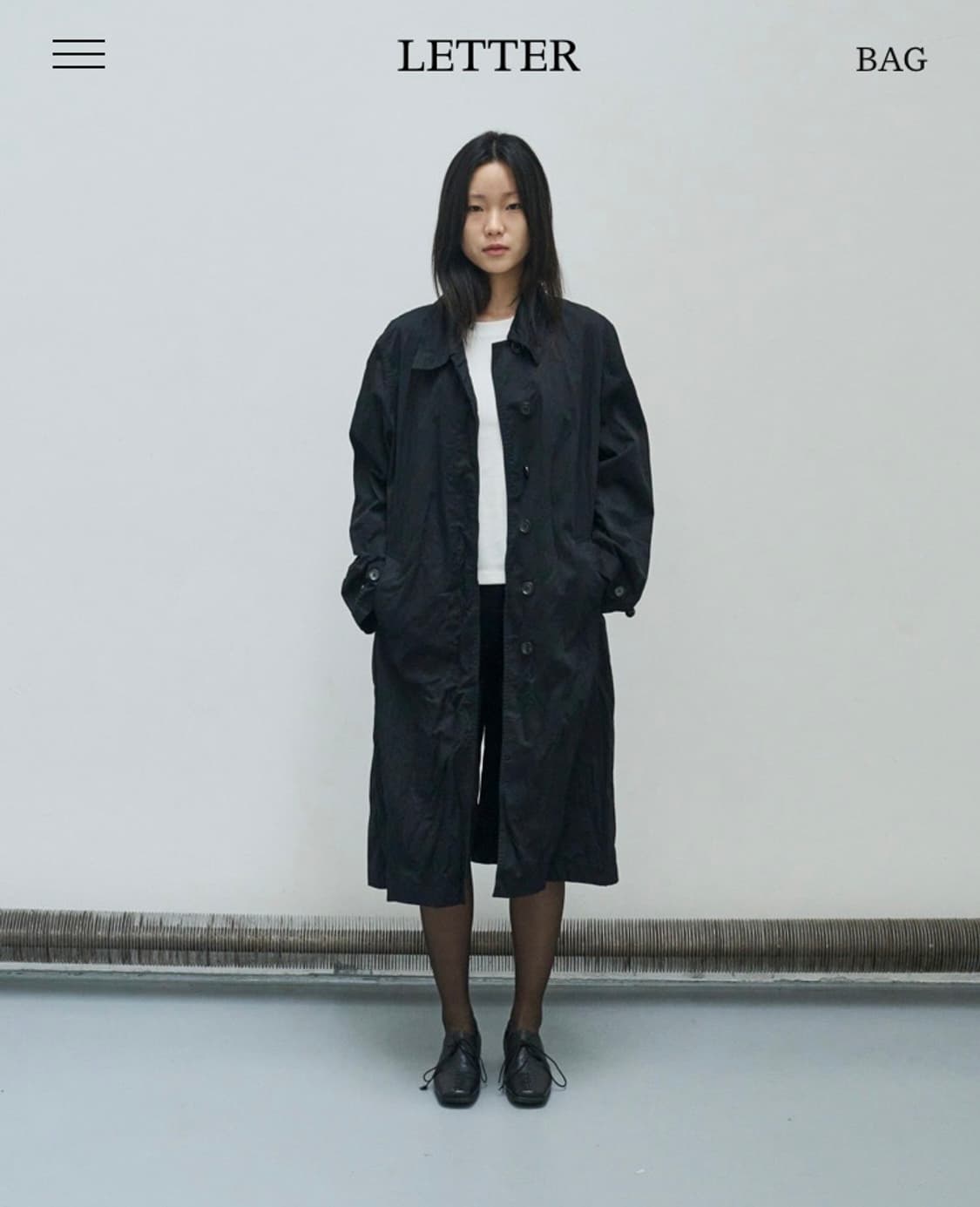 레터 letter 봄 가을 롱자켓 상품이미지1
