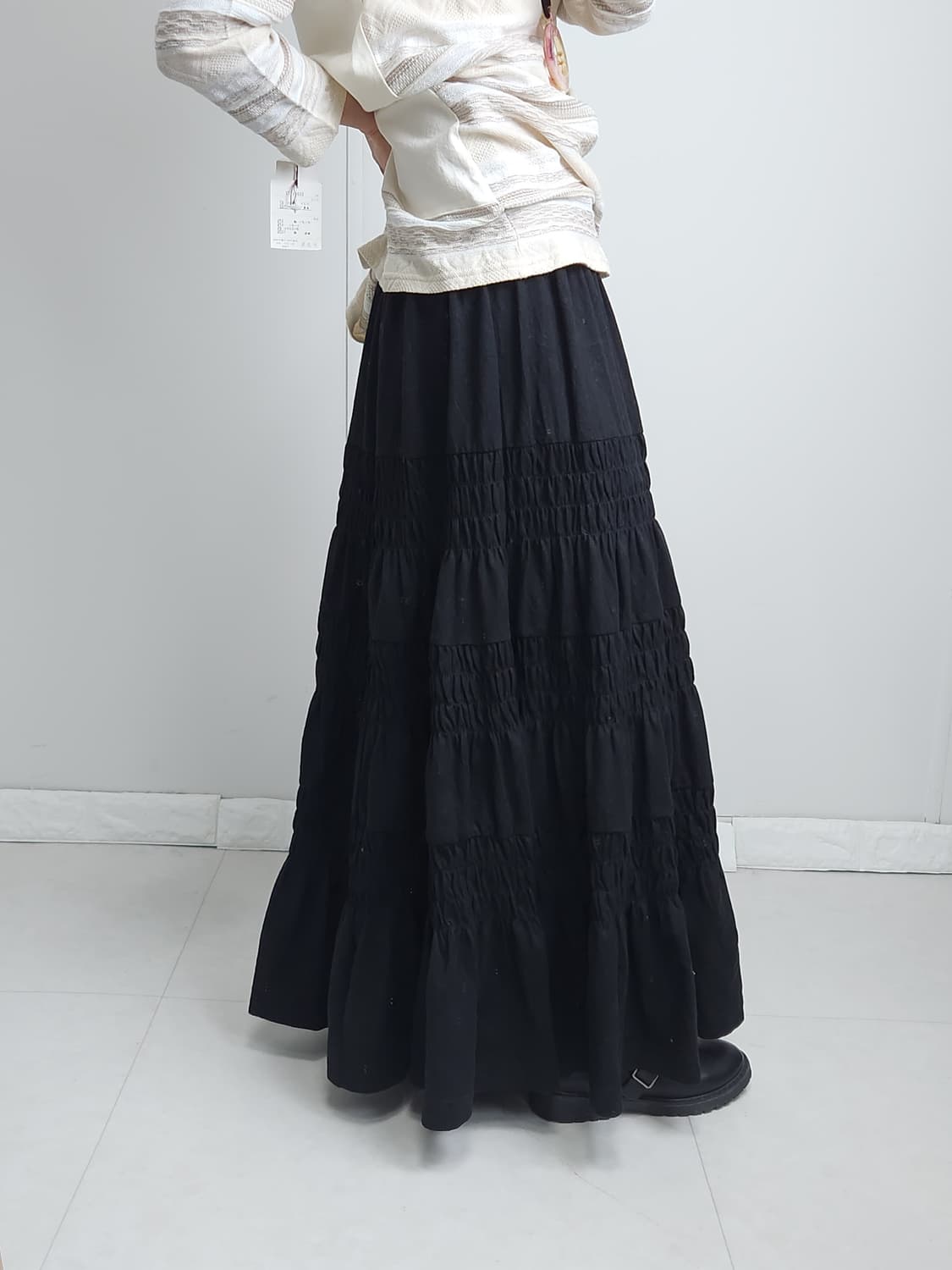 캉캉 밴딩 롱 스커트 상품이미지4