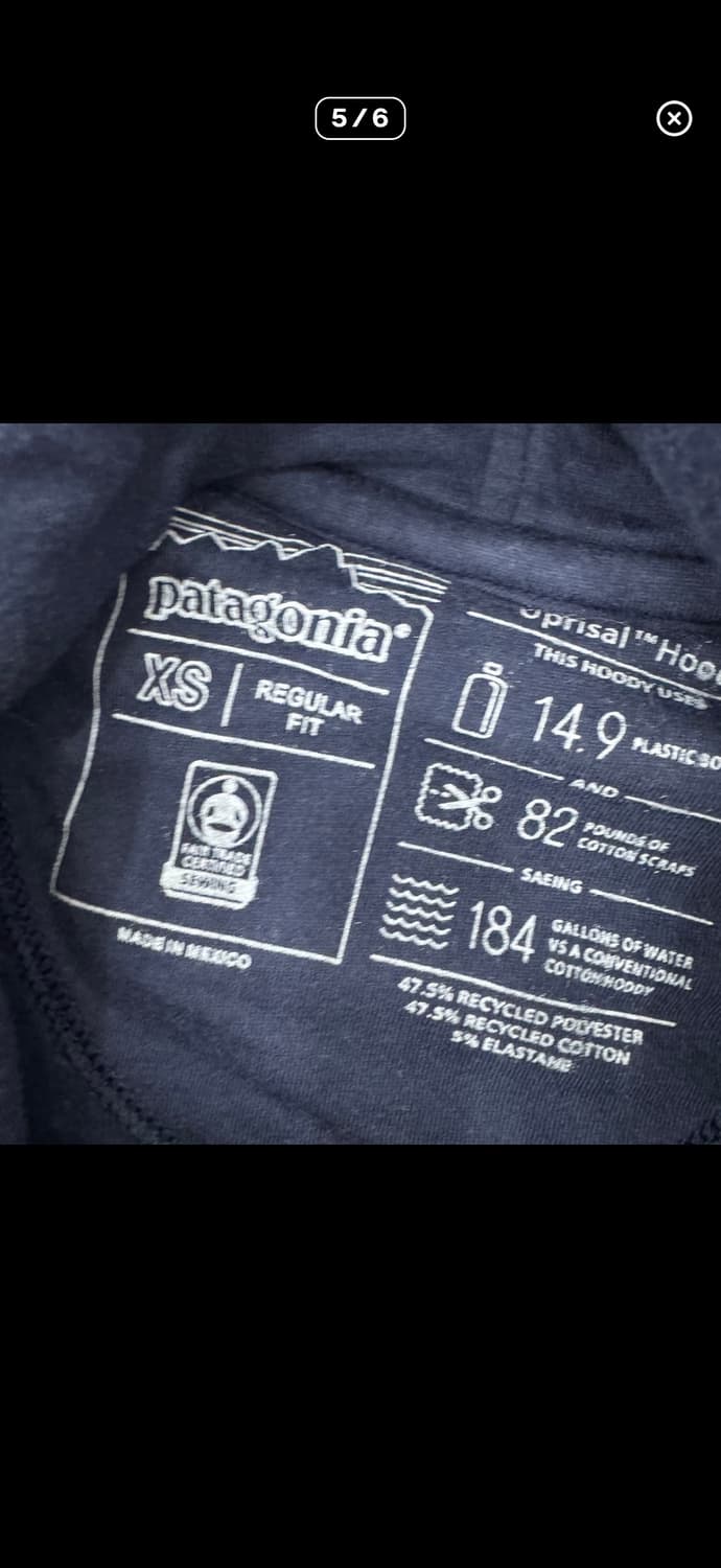 파타고니아 네이비 후드티 상품이미지5