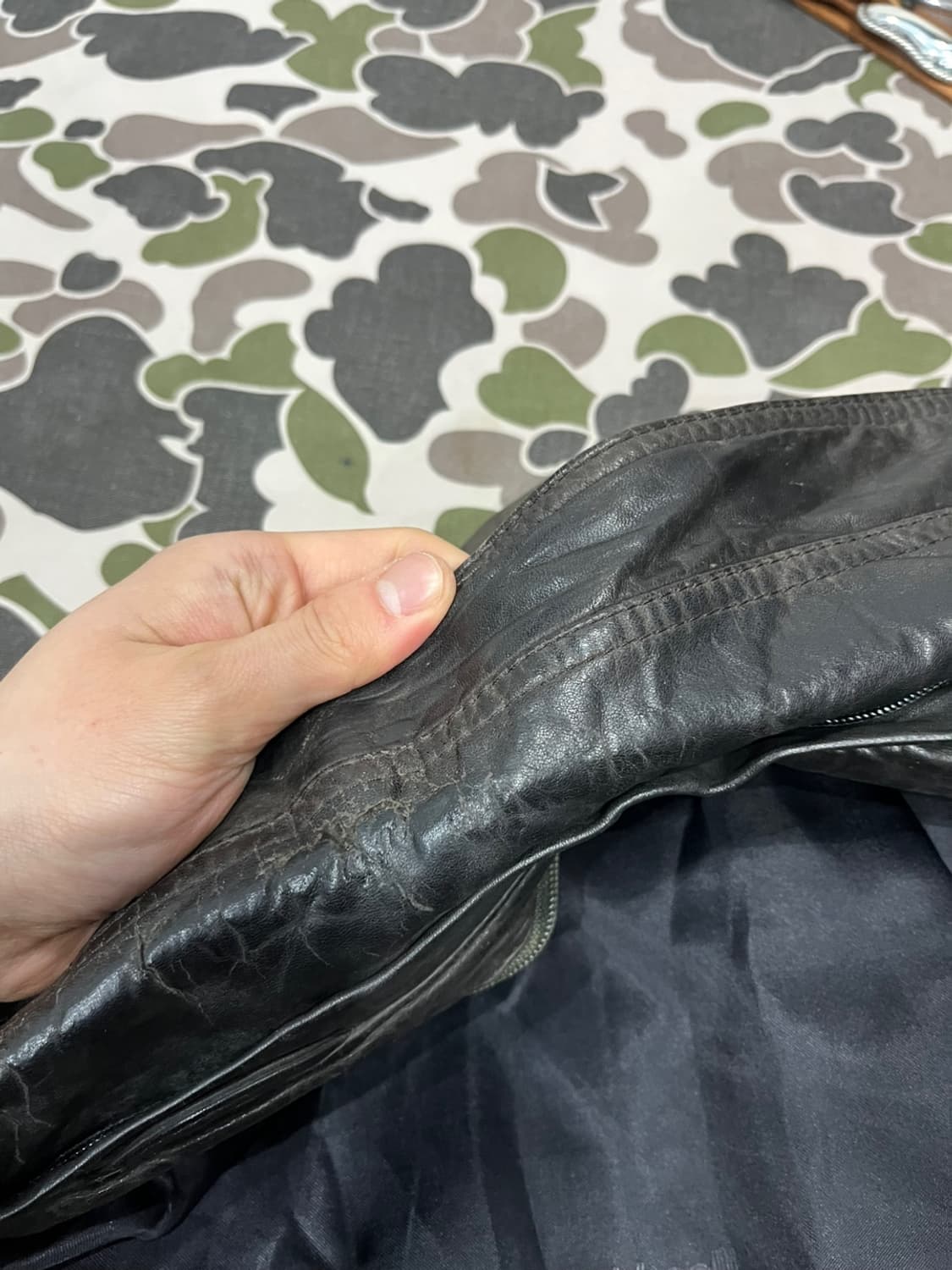 Vanelli 레더 봄버자켓  상품이미지9