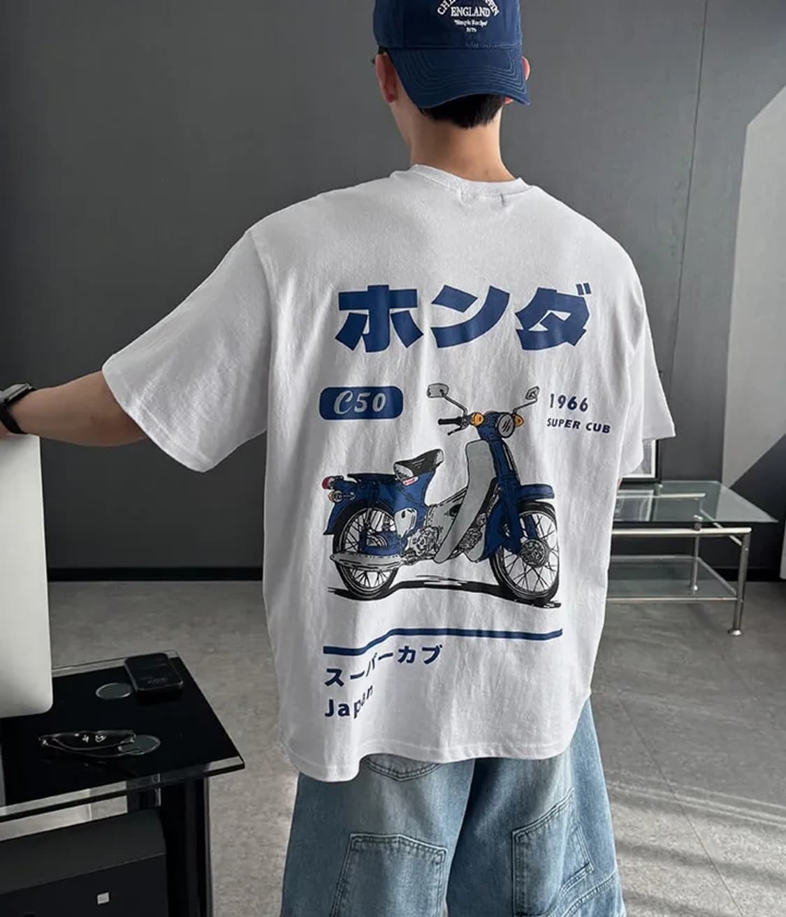 슈퍼커브 10수 오버핏 반팔 프린팅 티셔츠 미착용 상품이미지2