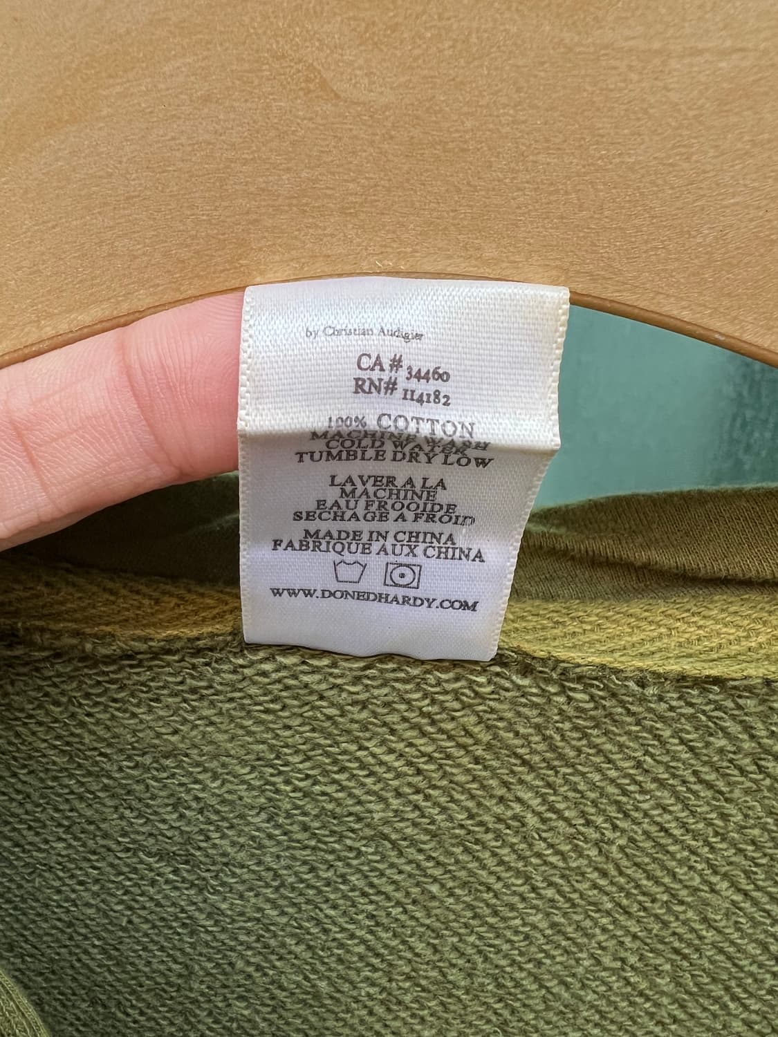 에드하디 올리브색 후드집업 상품이미지7