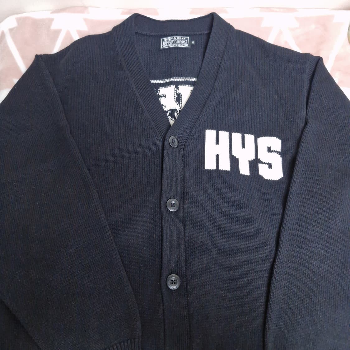 히스테릭 글래머 배드 애스 마마 니트 가디건 블랙 M사이즈 상품이미지4