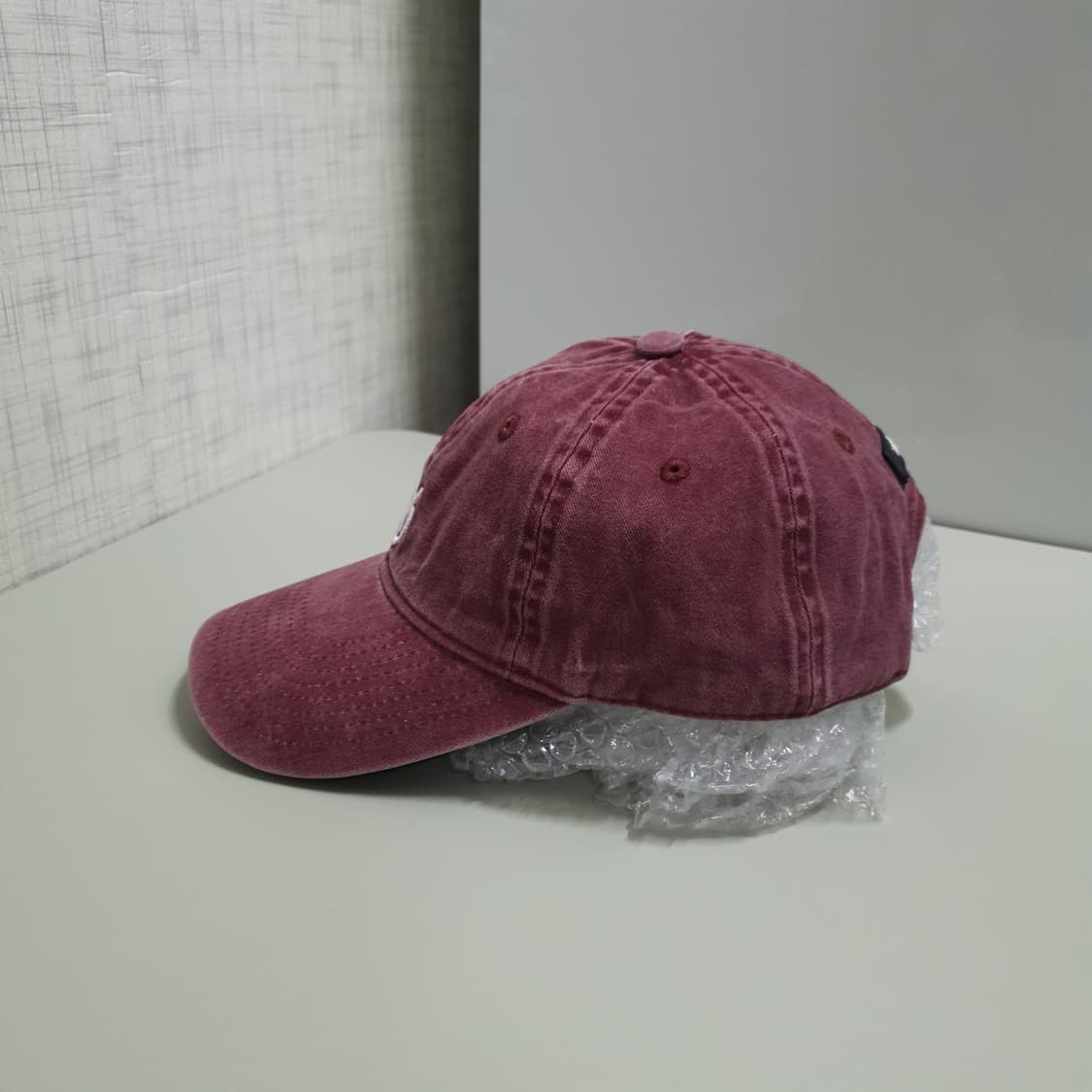 빈스모크 OV 워싱 볼캡 모자 버건디 희귀 상품이미지3