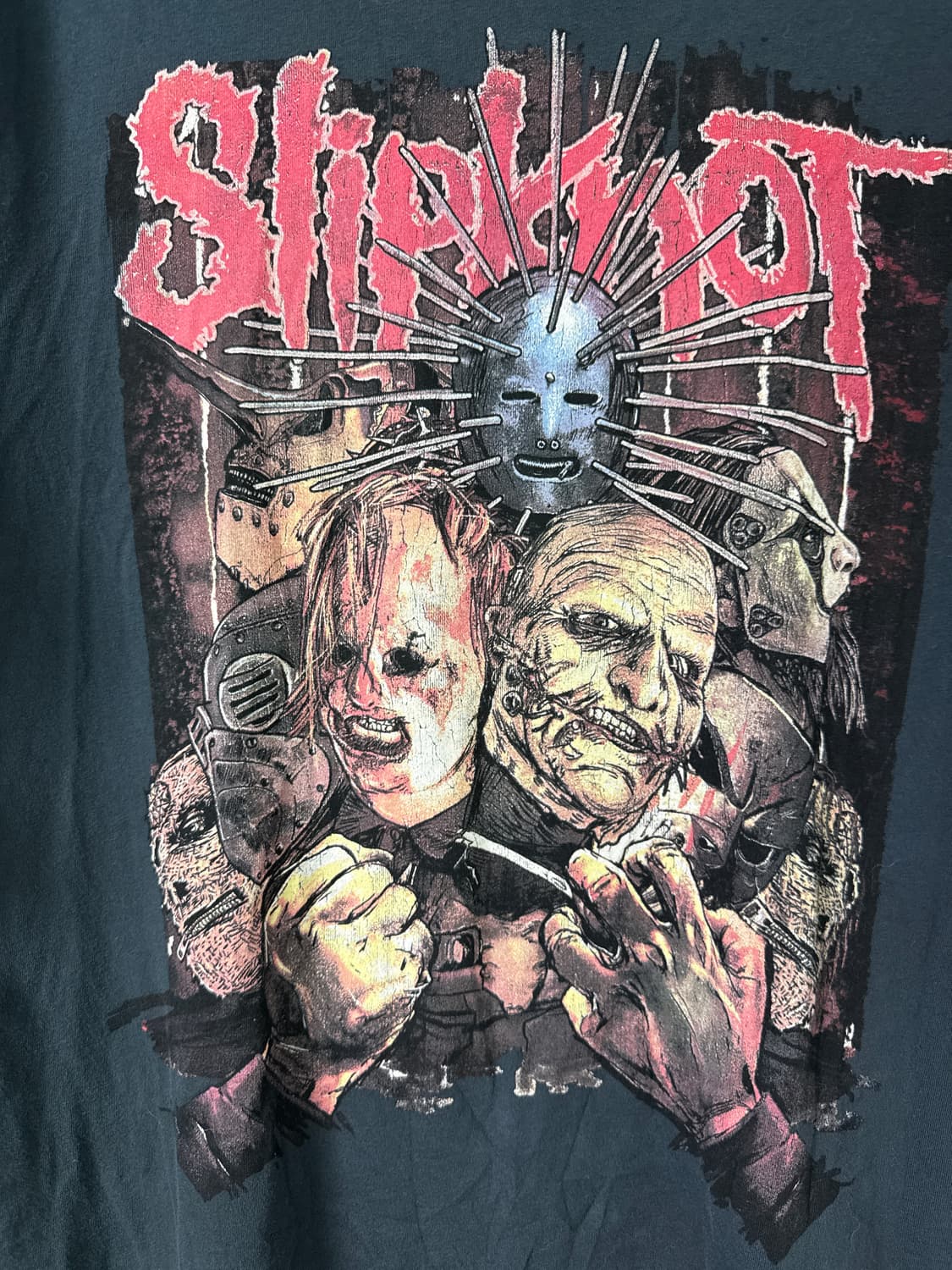 H&M x DIVIDED Slipknot 로고 반팔티 상품이미지4