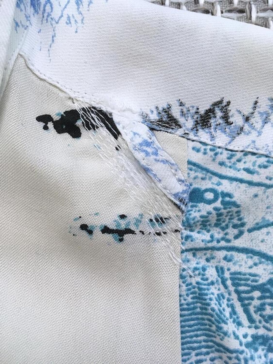 France made silk blended patchwork shirt 상품이미지7