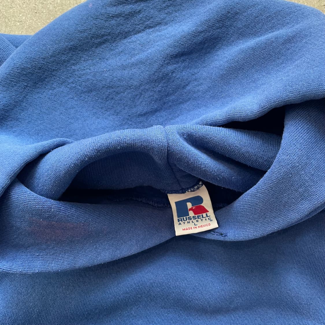 빈티지  러셀 애슬레틱 후드 블루(화이트) made in mexico 상품이미지5