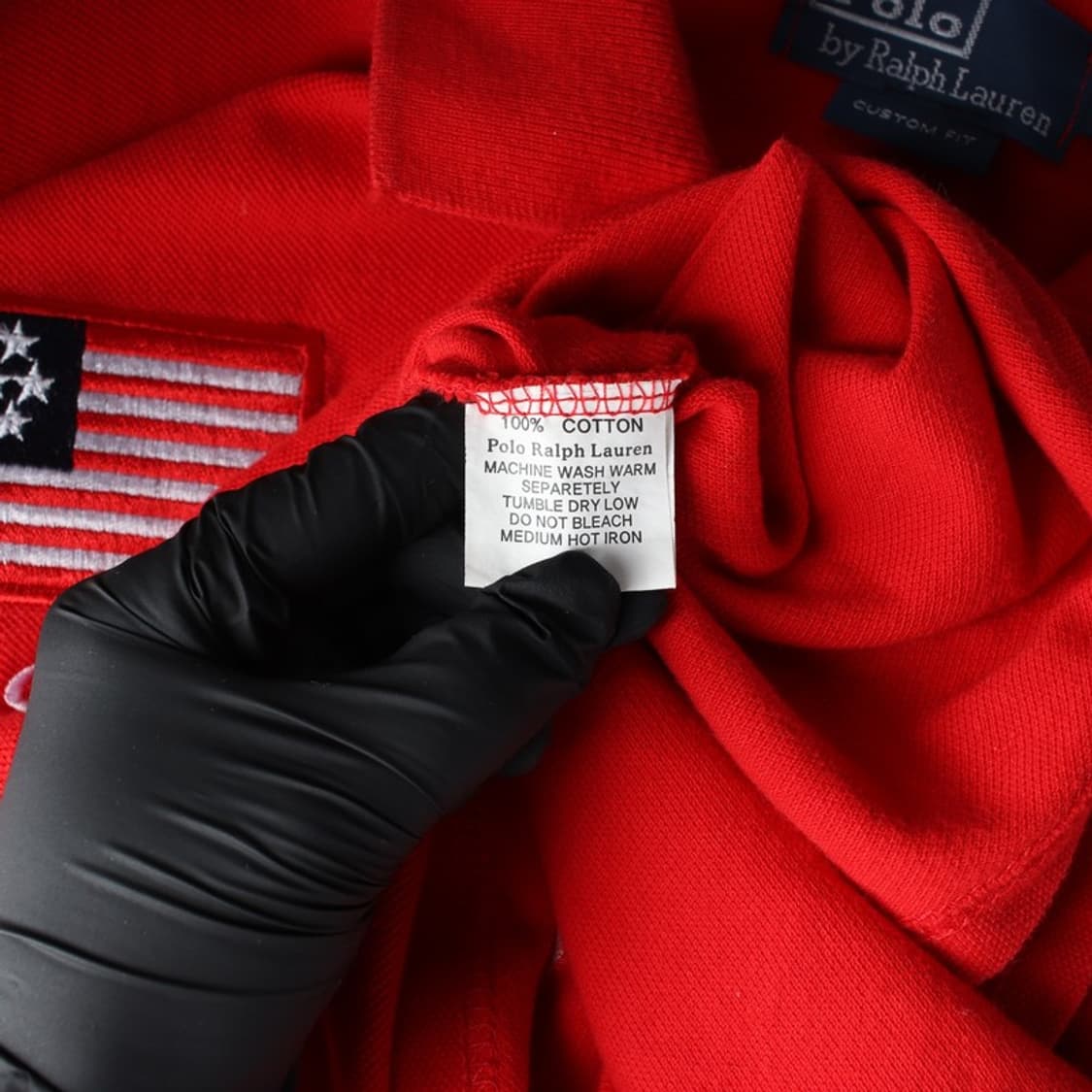 폴로 랄프로렌 USA 빅포니 레드 카라 반팔티 XL 상품이미지6
