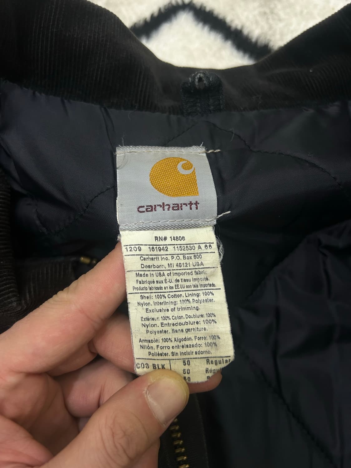 [3XL]칼하트USA 트레디셔널 코트 자켓/퀄팅안감/블랙 상품이미지6