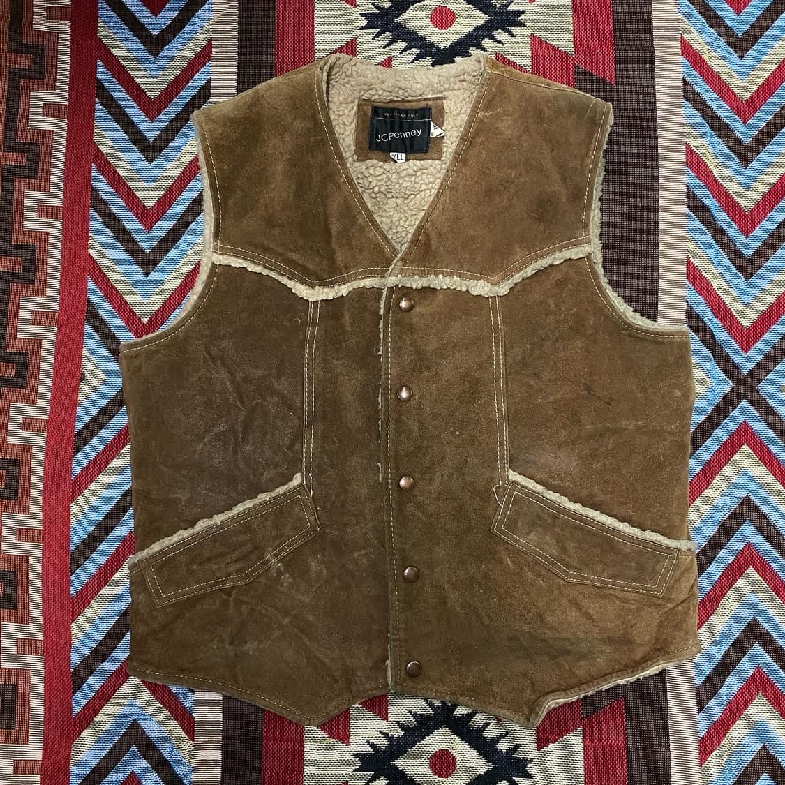 70s JCPENNY cowhide vest 상품이미지1