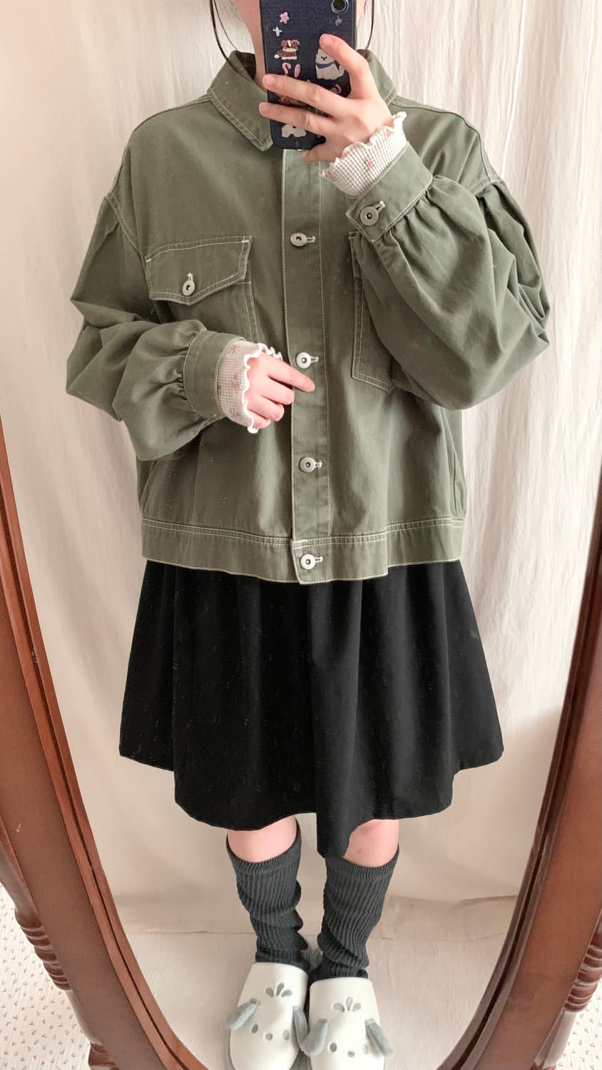 olive des olive 카키 벌룬 자켓 상품이미지3