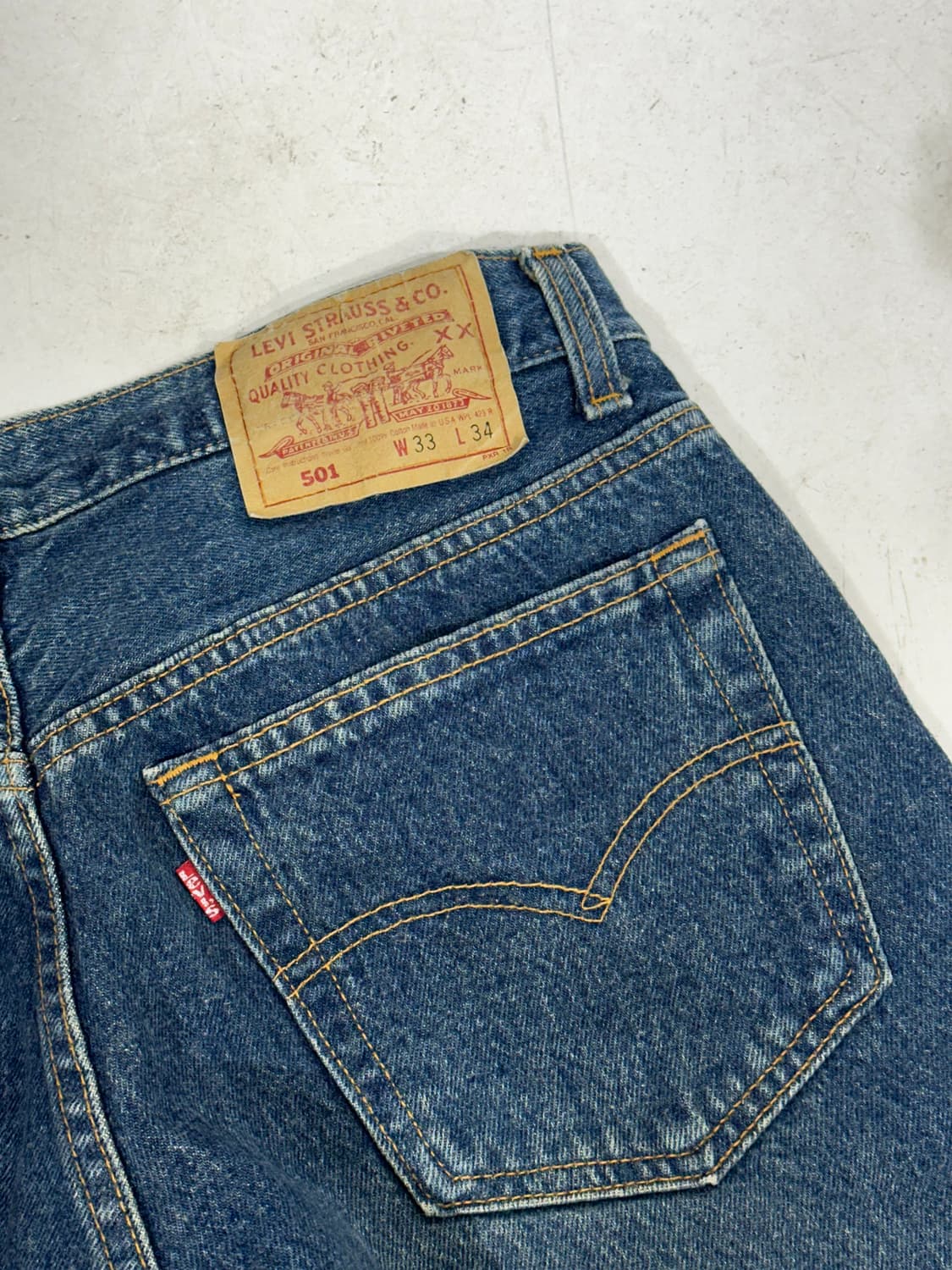 리바이스 501 중청 와이드 데님 팬츠  상품이미지6