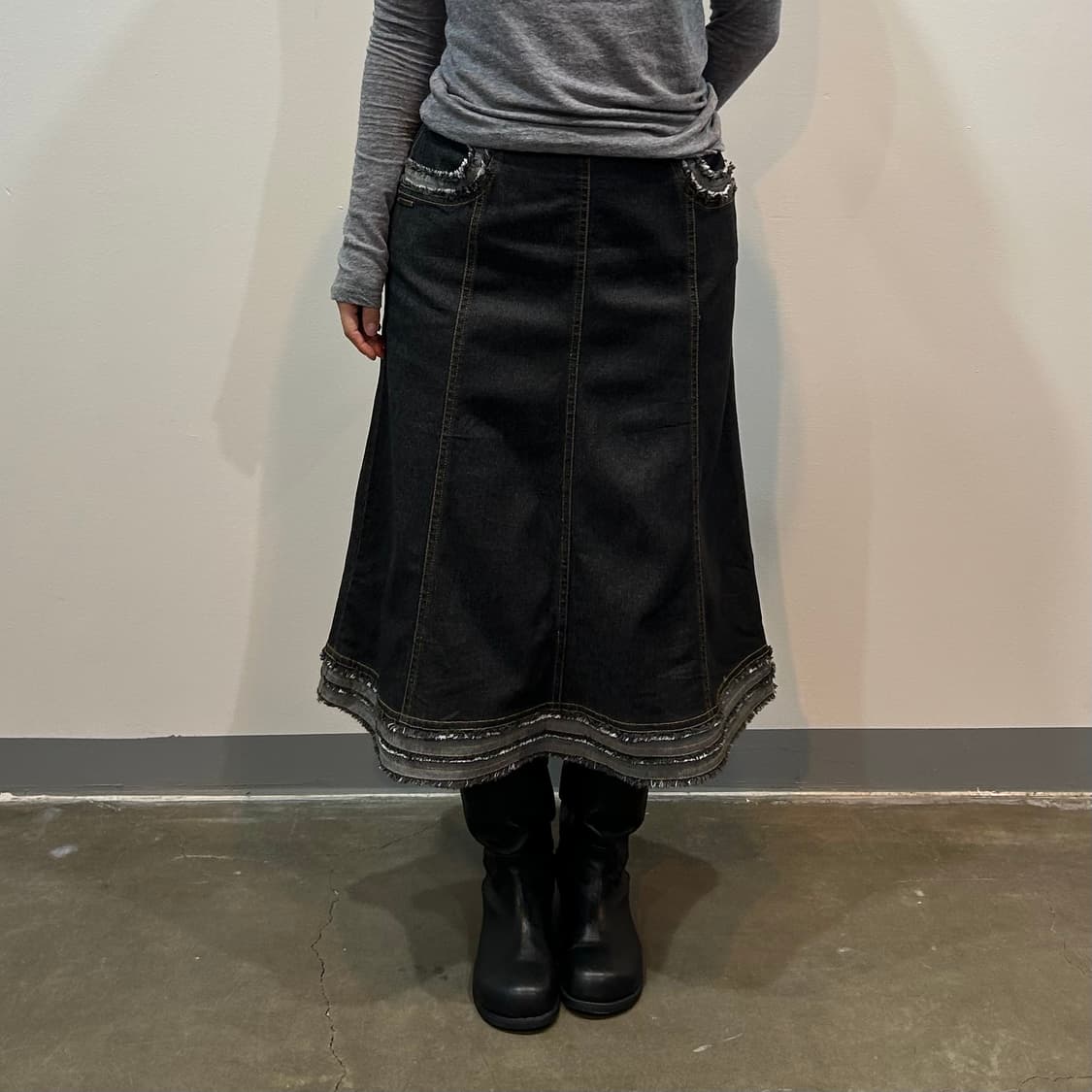 Hiroko bis 프린지 디테일 스커트 상품이미지1