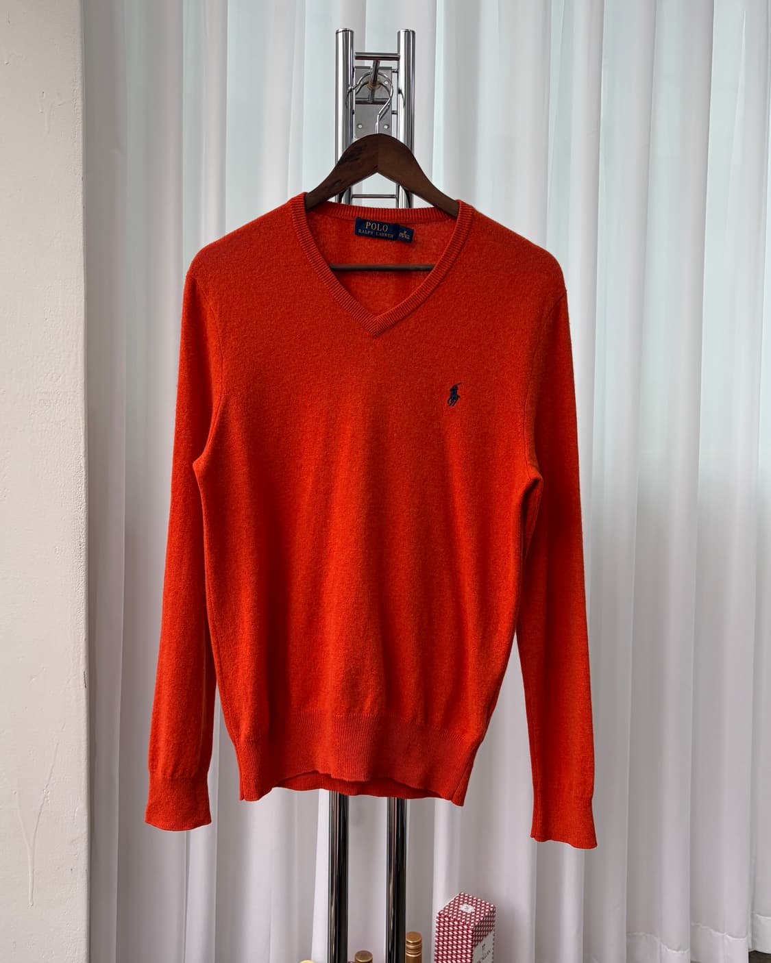 [M]폴로 랄프로렌 오렌지 브이넥 니트 상품이미지3
