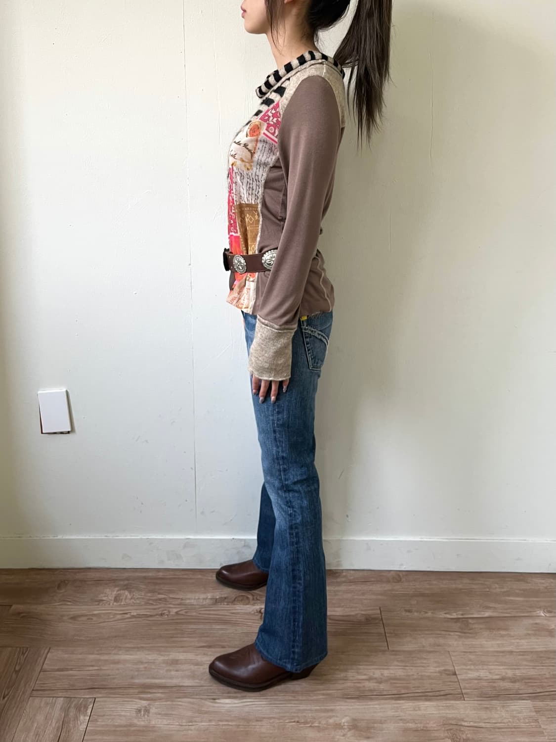 vtg 웨스턴 가죽 벨트 상품이미지8