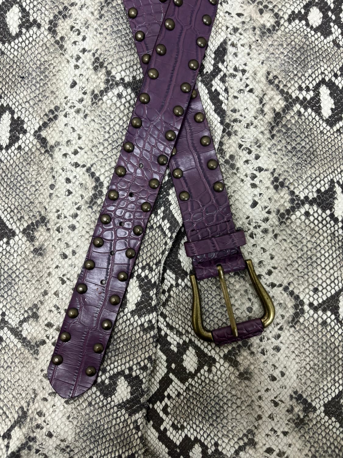 “Vintage” Purple Stud Detail Snake Belt 상품이미지2